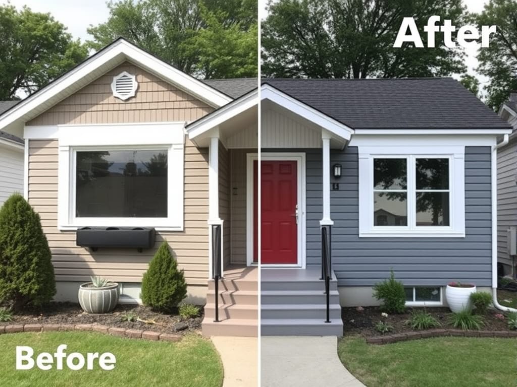 After: Renovated home with fresh exterior